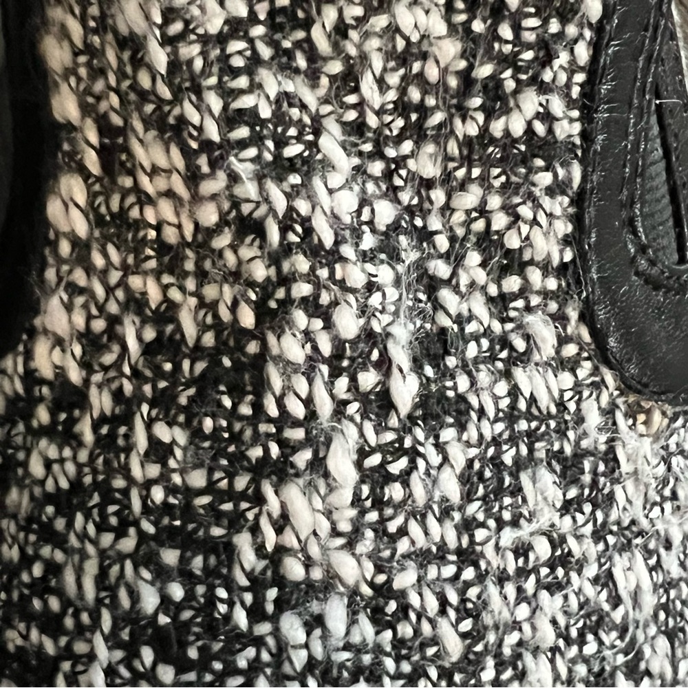 Womens MICHAEL MICHAEL KORS Textured Tweed & Leather Slip Ons Size 10 - Picture 9 of 10